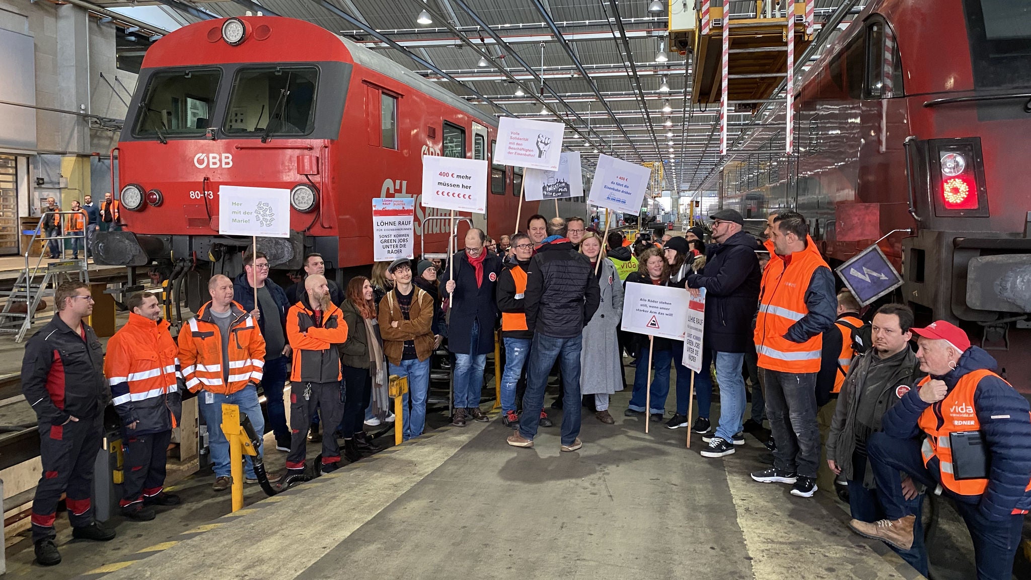Bahnstreik Matzleinsdorferplatz