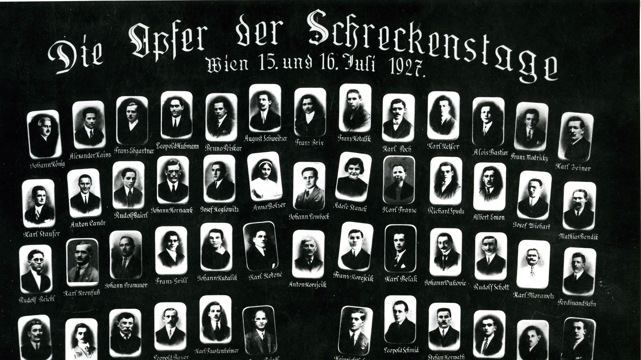 Im Juli 1927 starben bei der Demonstration 89 Menschen