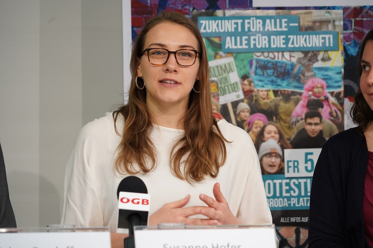 Susanne Hofer, Vorsitzende der Österreichischen Gewerkschaftsjugend