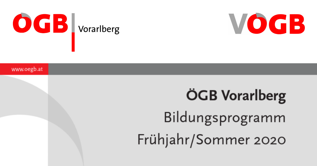 Bildungsprogramm Führjahr/Sommer 2020