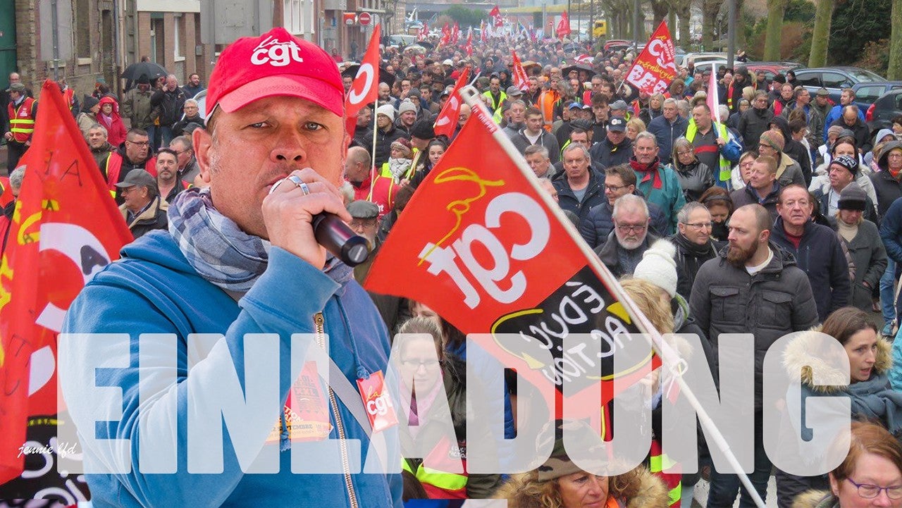 Massenproteste gegen Rentenreform - Erfahrungsaustausch mit französischem Gewerkschafter am 27. März 