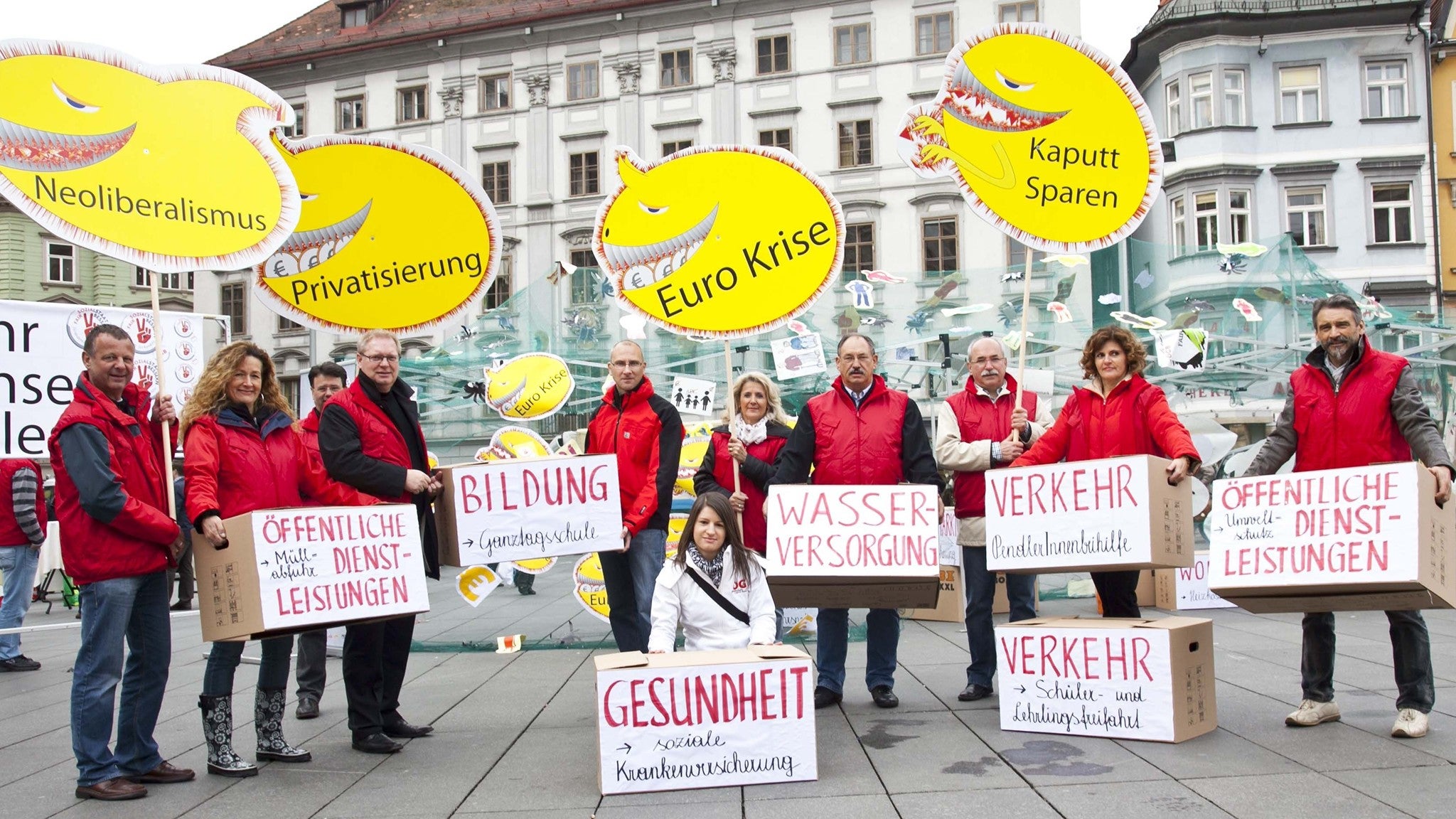 Aktionstag zum Erhalt des Sozialstaates in Graz, April 2012