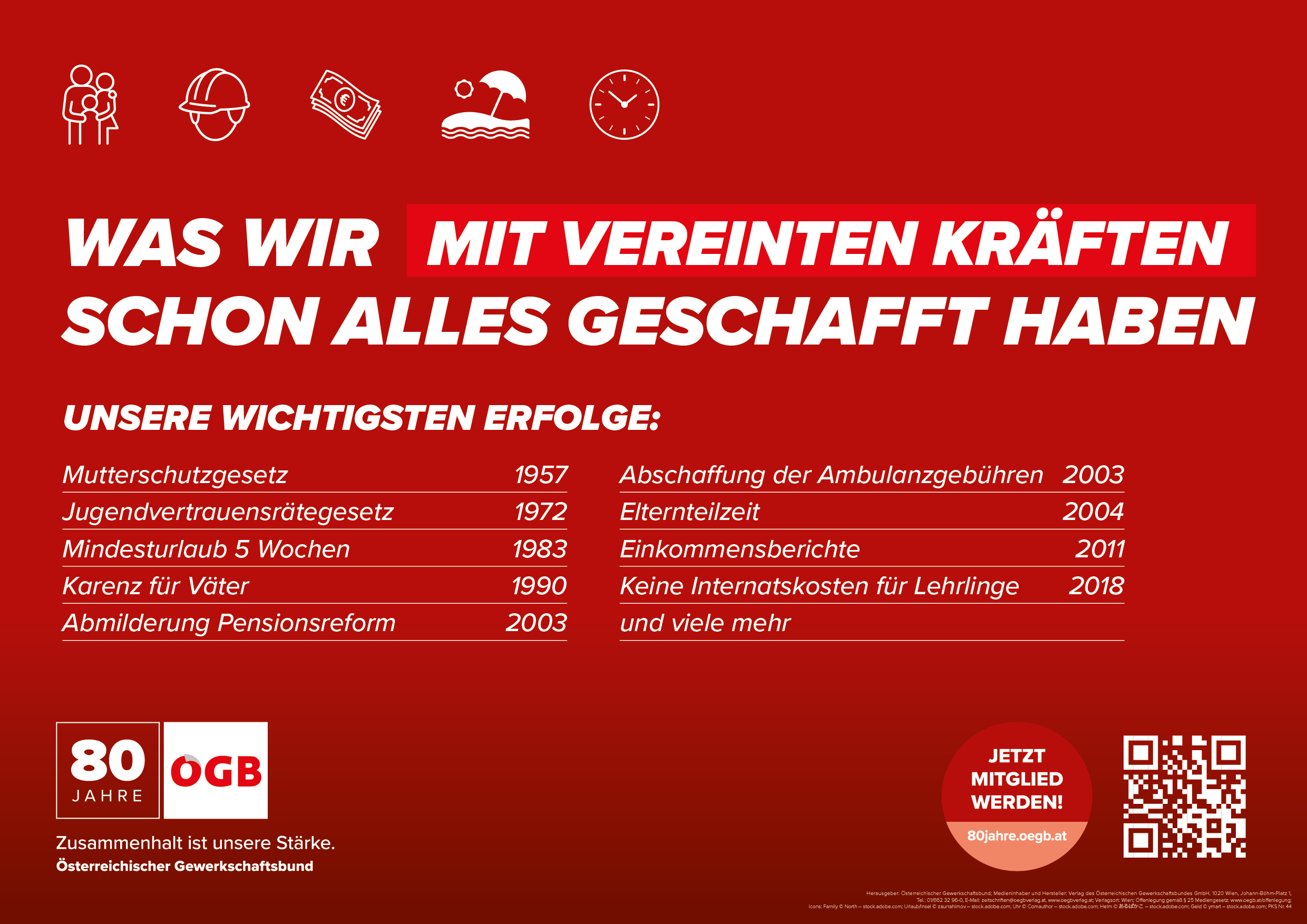 Plakat: Was wir mit vereinten Kräften schon alles geschafft haben