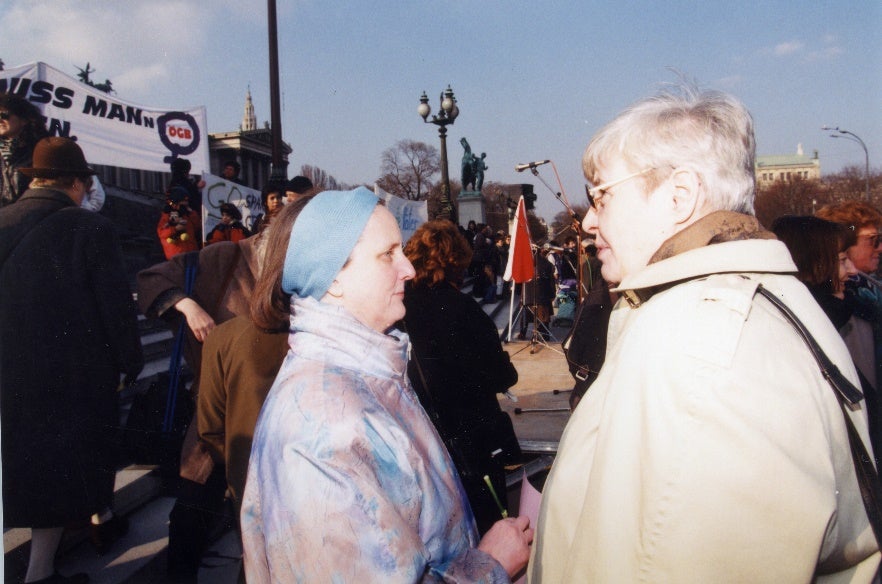 li: Irmgard Schmidleithner, re.: Johanna Dohnal
