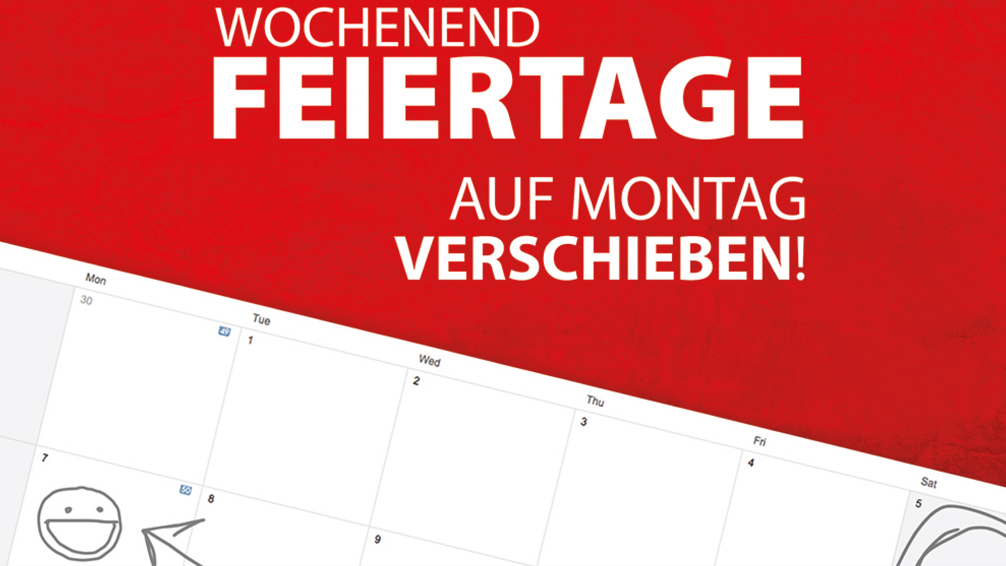 Wenn der Feiertag aufs Wochenende fällt