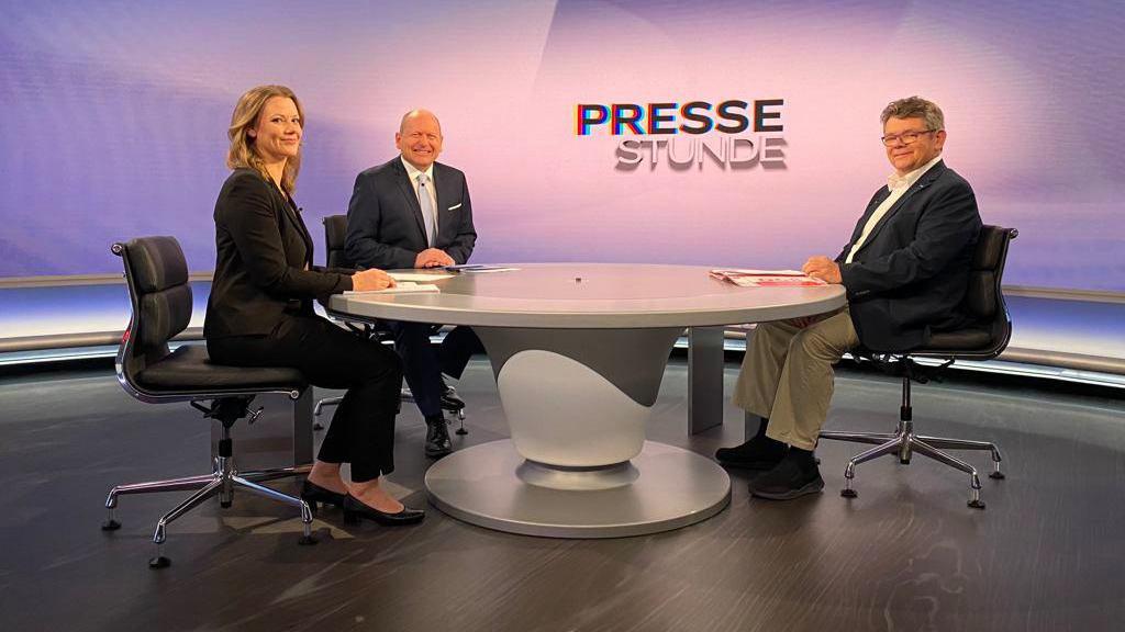 Wolfgang Katzian bei der ORF-Pressestunde im Studio