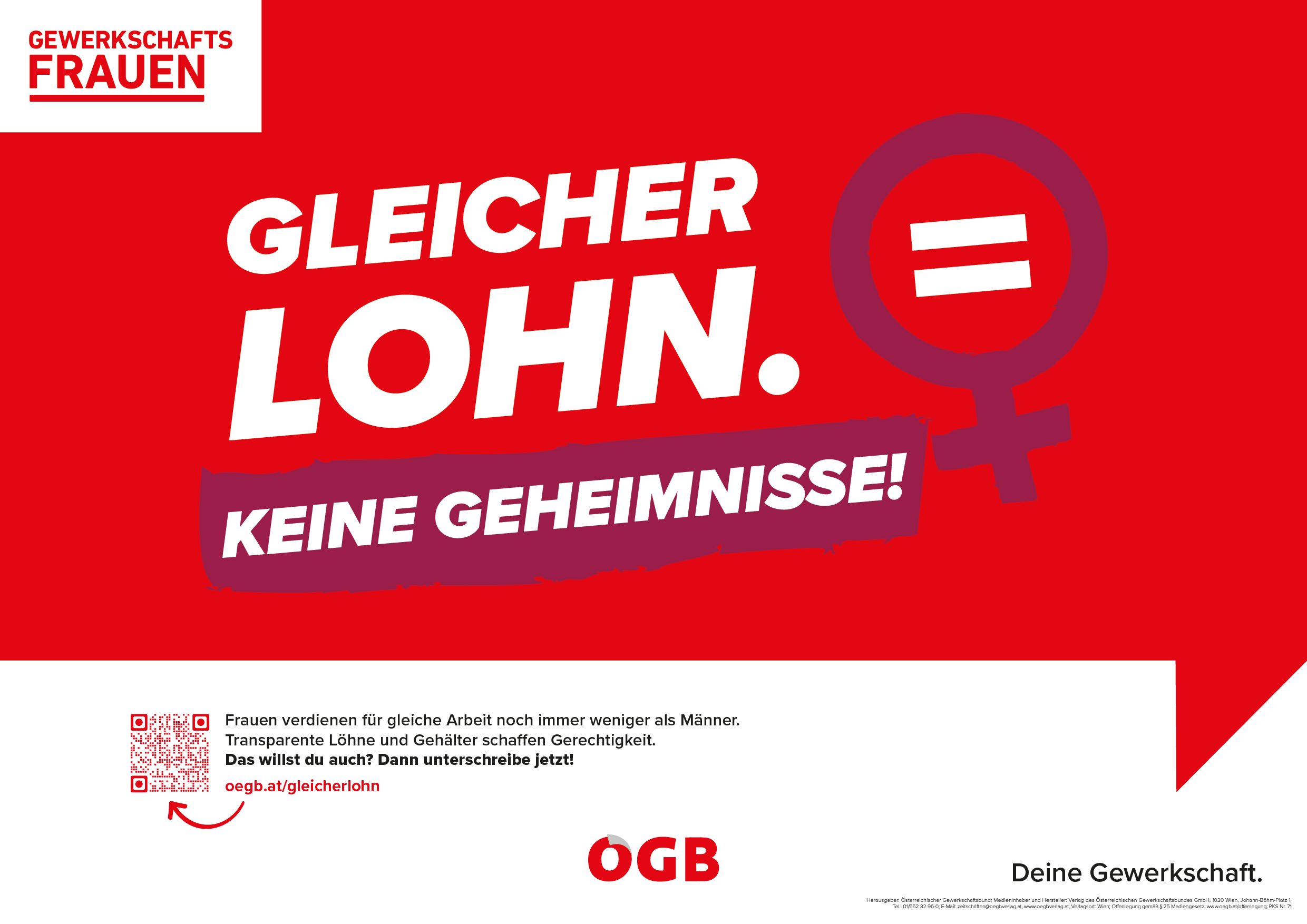 Gleicher Lohn. Keine Geheimnisse!