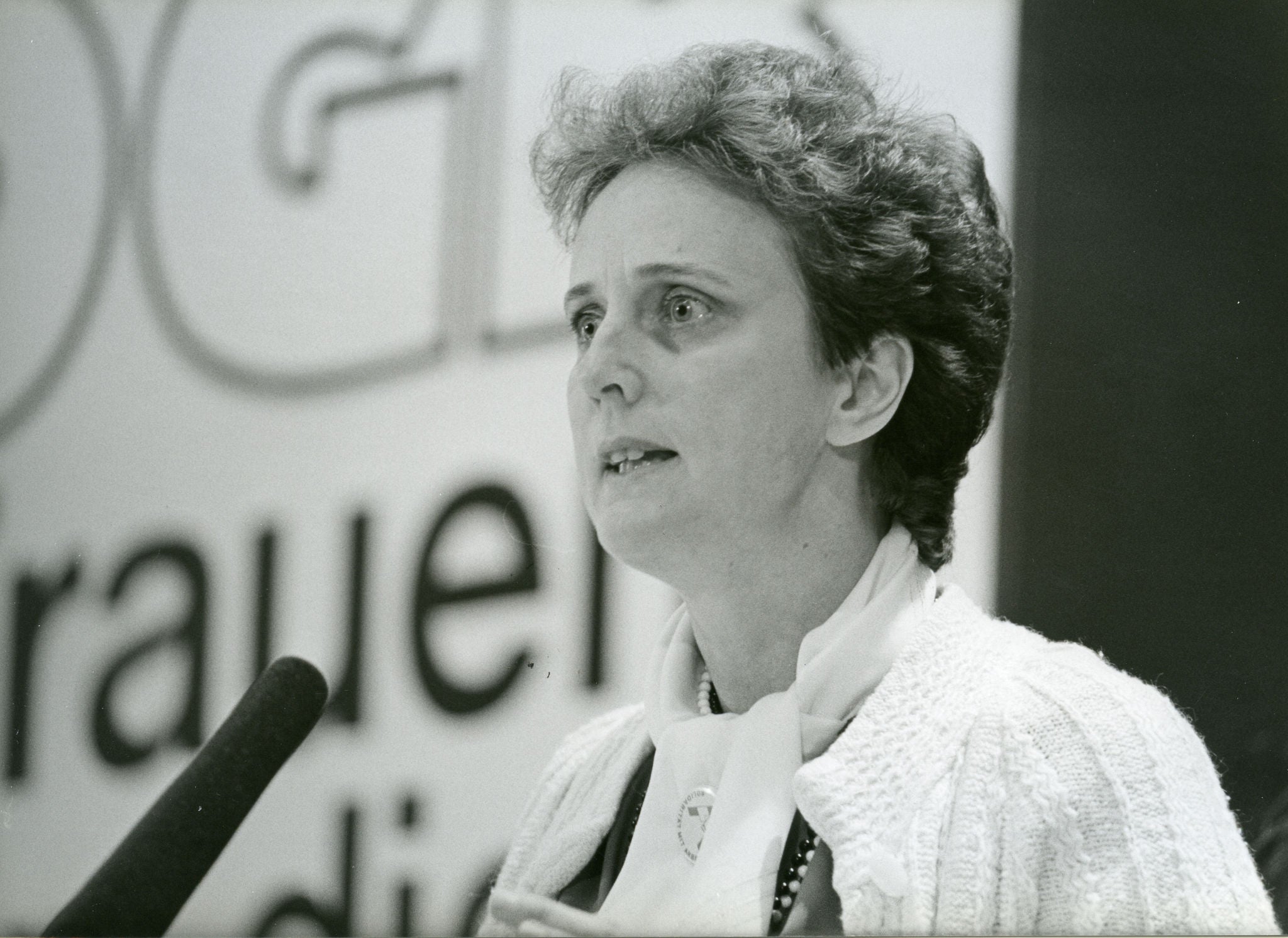 Irmgard Schmidleithner beim Bundesfrauenkongress im Jahr 1987