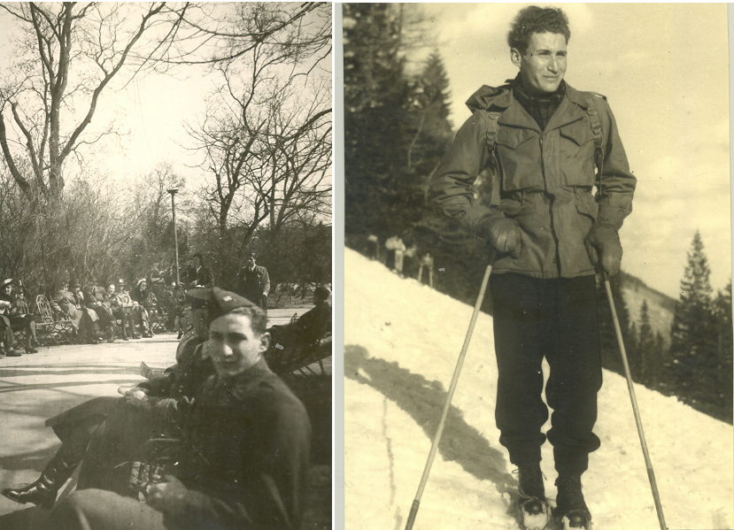 Walter Stern im Wiener Stadtpark (1946) und beim Schifahren