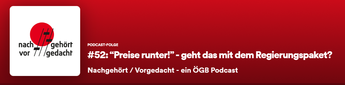 Titelbild Nachgehört Vorgedacht Folge "Preise runter - geht das mit dem Regierungspaket?"