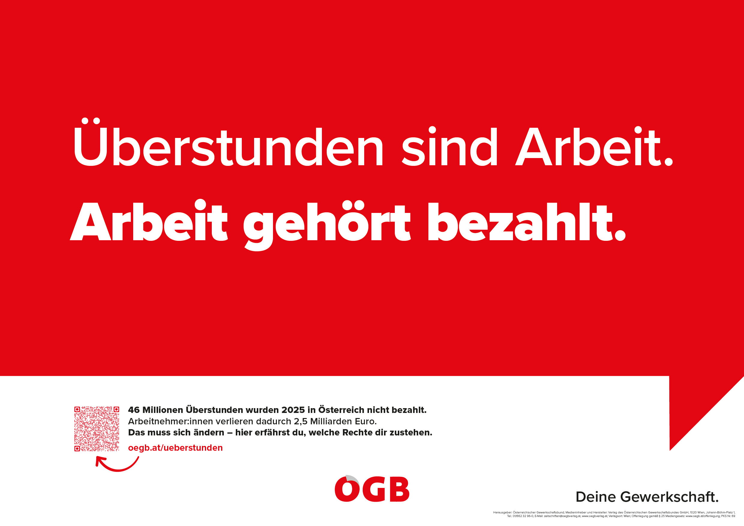 Überstunden sind Arbeit. Arbeit gehört bezahlt.