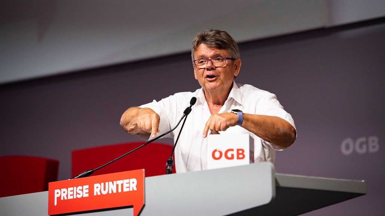 Wolfgang Katzian bei der "Preise runter!"-Konferenz