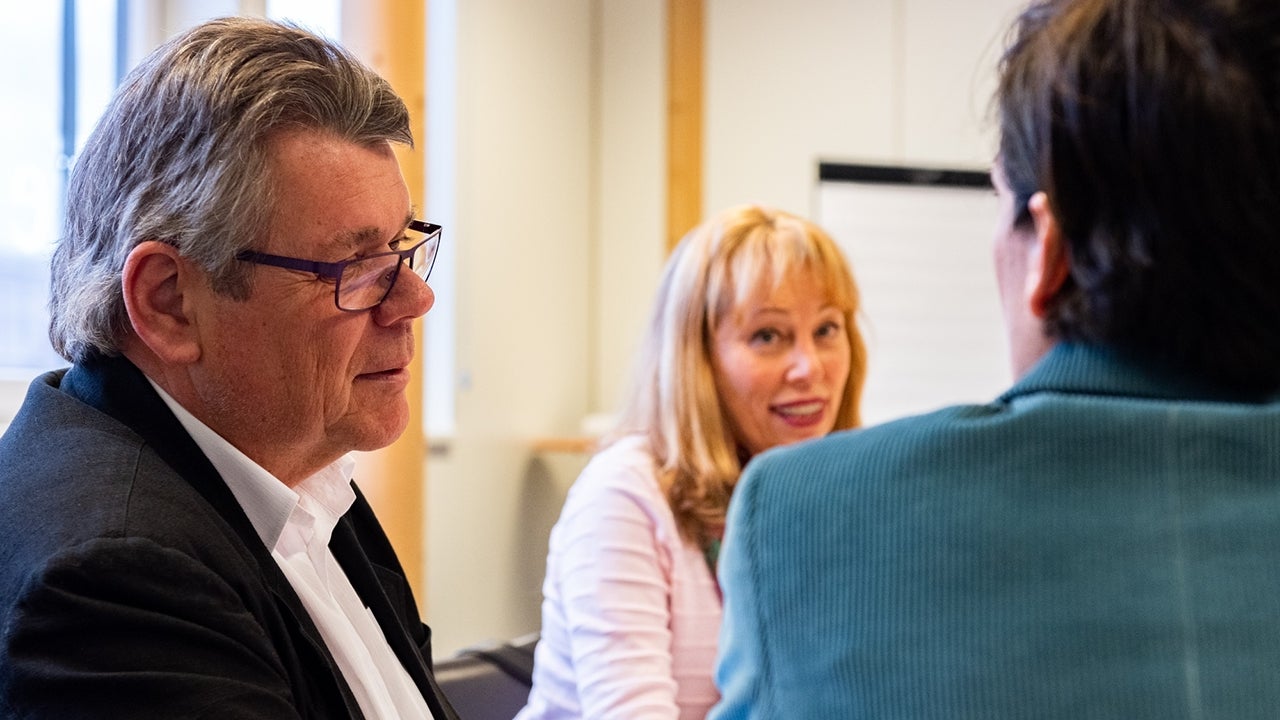 ÖGB-Präsident Wolfgang Katzian und Ingrid Reischl, Leitende Sekretärin des ÖGB, bei Pamela Rendi-Wagner