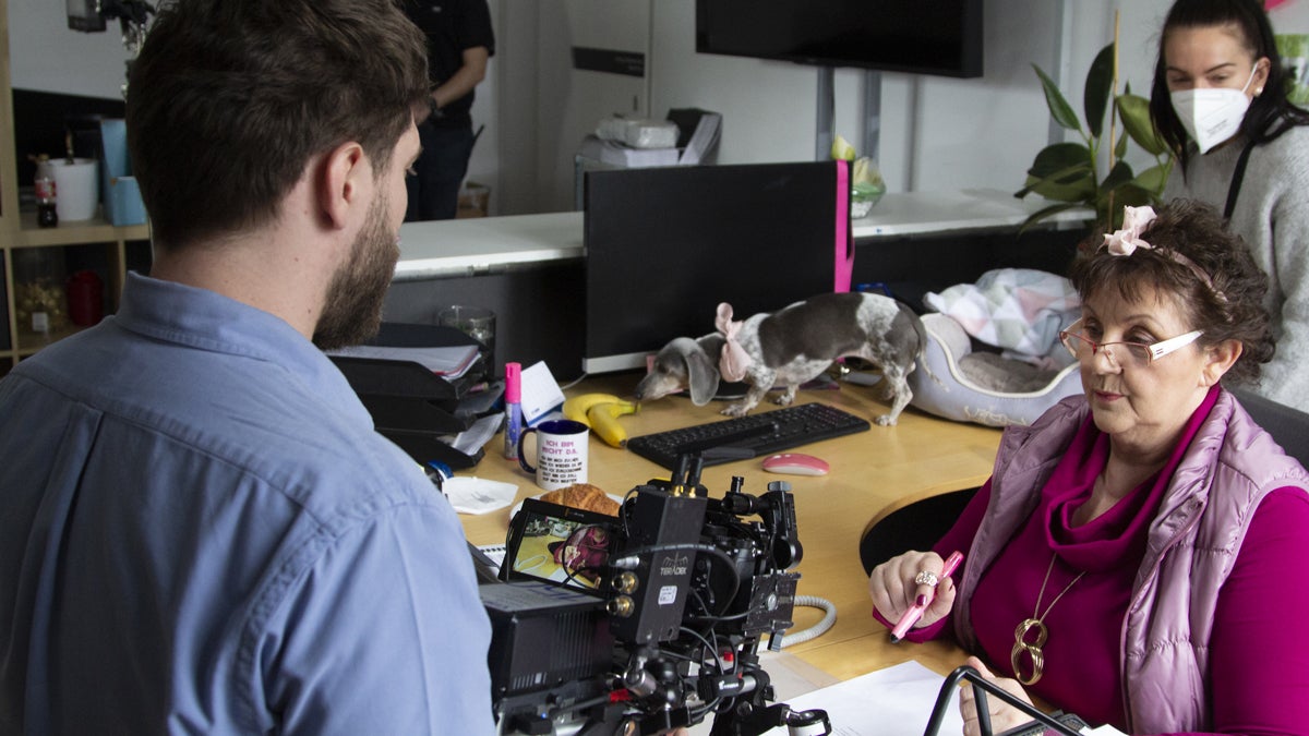 Blick hinter die Kulissen: Hier wird gerade ein Werbevideo für die Kampagne gedreht