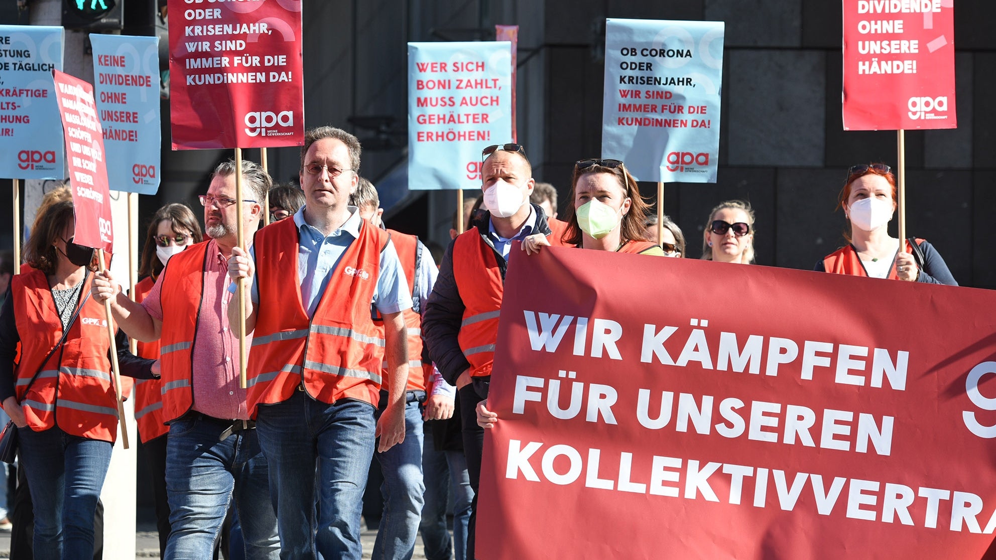GPA-Demo Finance Banken-KV, 28. März 2022, GPA-Demo Finance Banken-KV, 28. März 2022