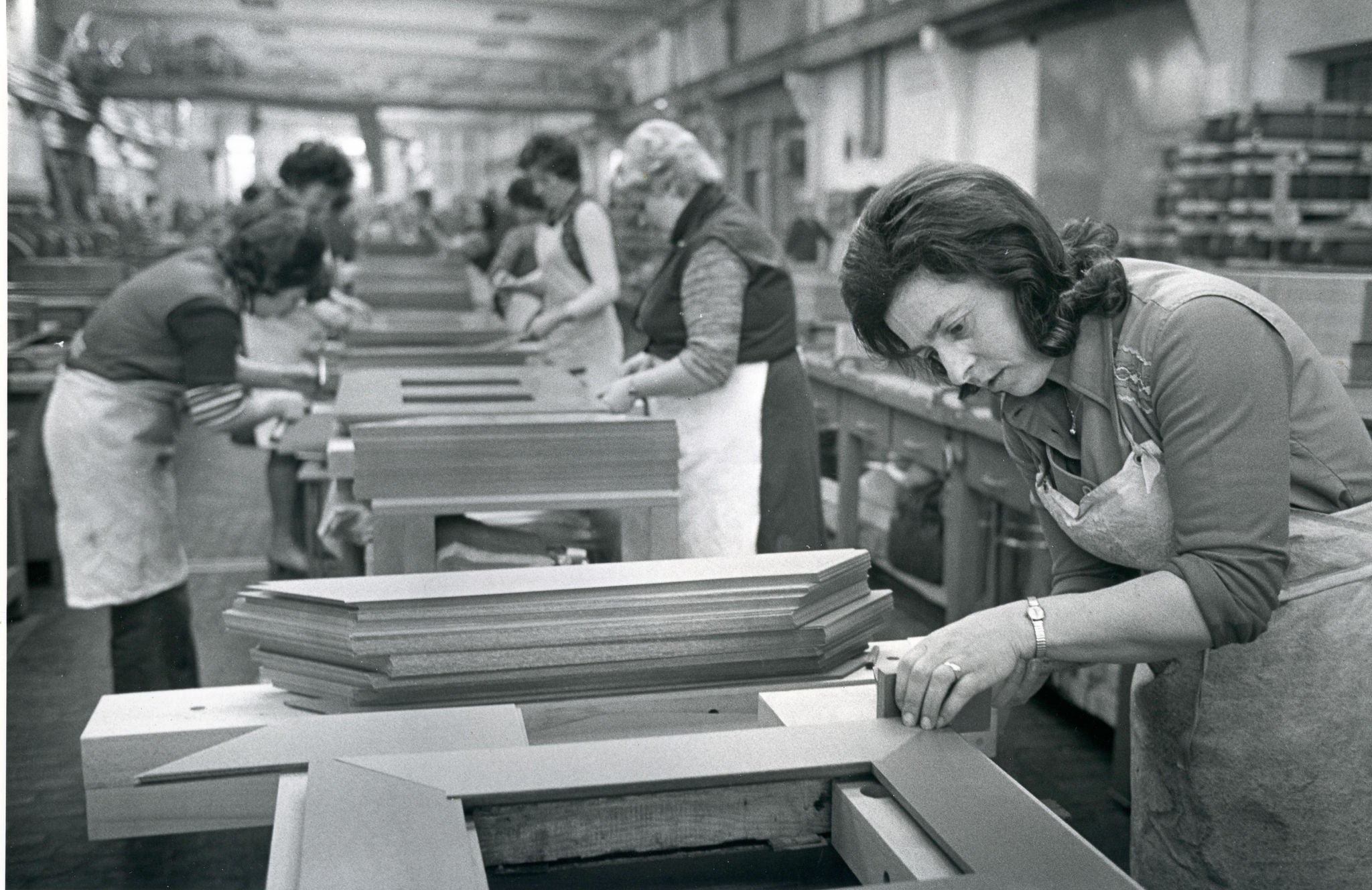 Arbeiterinnen bei Elin im Jahr 1977
