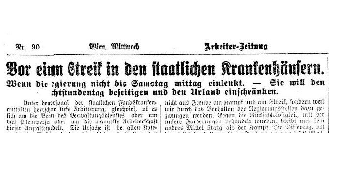 Zeitungsausschnitt Arbeiter-Zeitung 1925