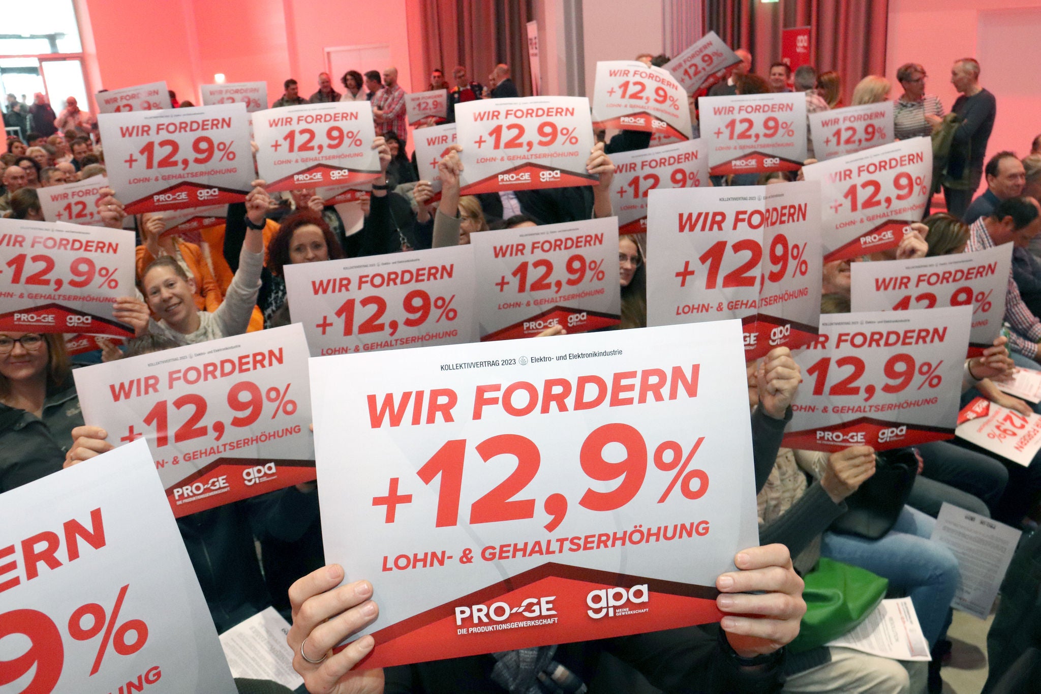 Betriebsräte forderten bei einer Betriebsrätekonferenz eine kräftige Lohnerhöhung © PRO-GE