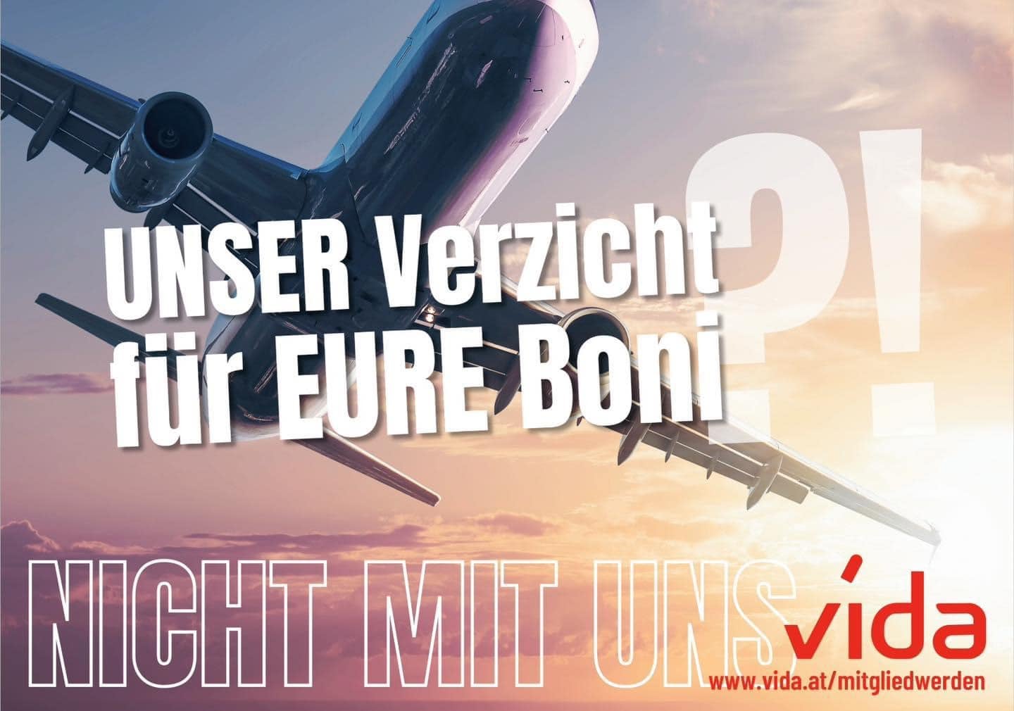 Flyer zum AUA-Warnstreik © vida.