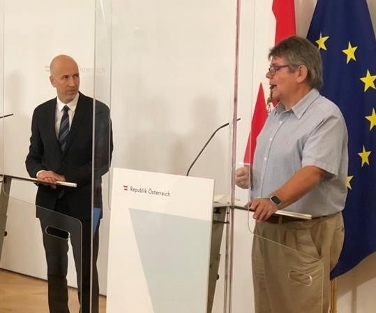 Arbeitsminister Martin Kocher und ÖGB-Präsident Wolfgang Katzian