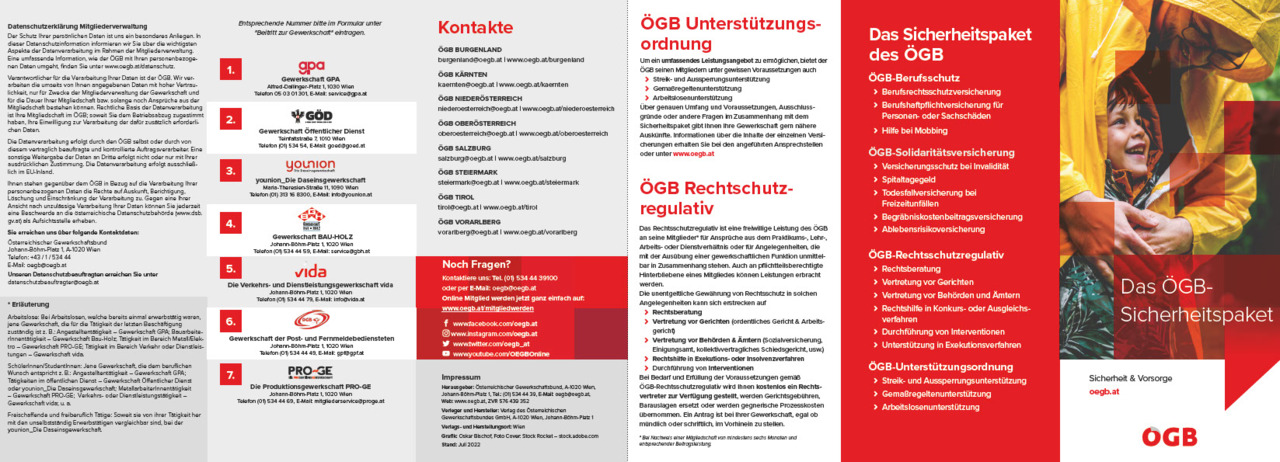 Das ÖGB-Sicherheitspaket 2022