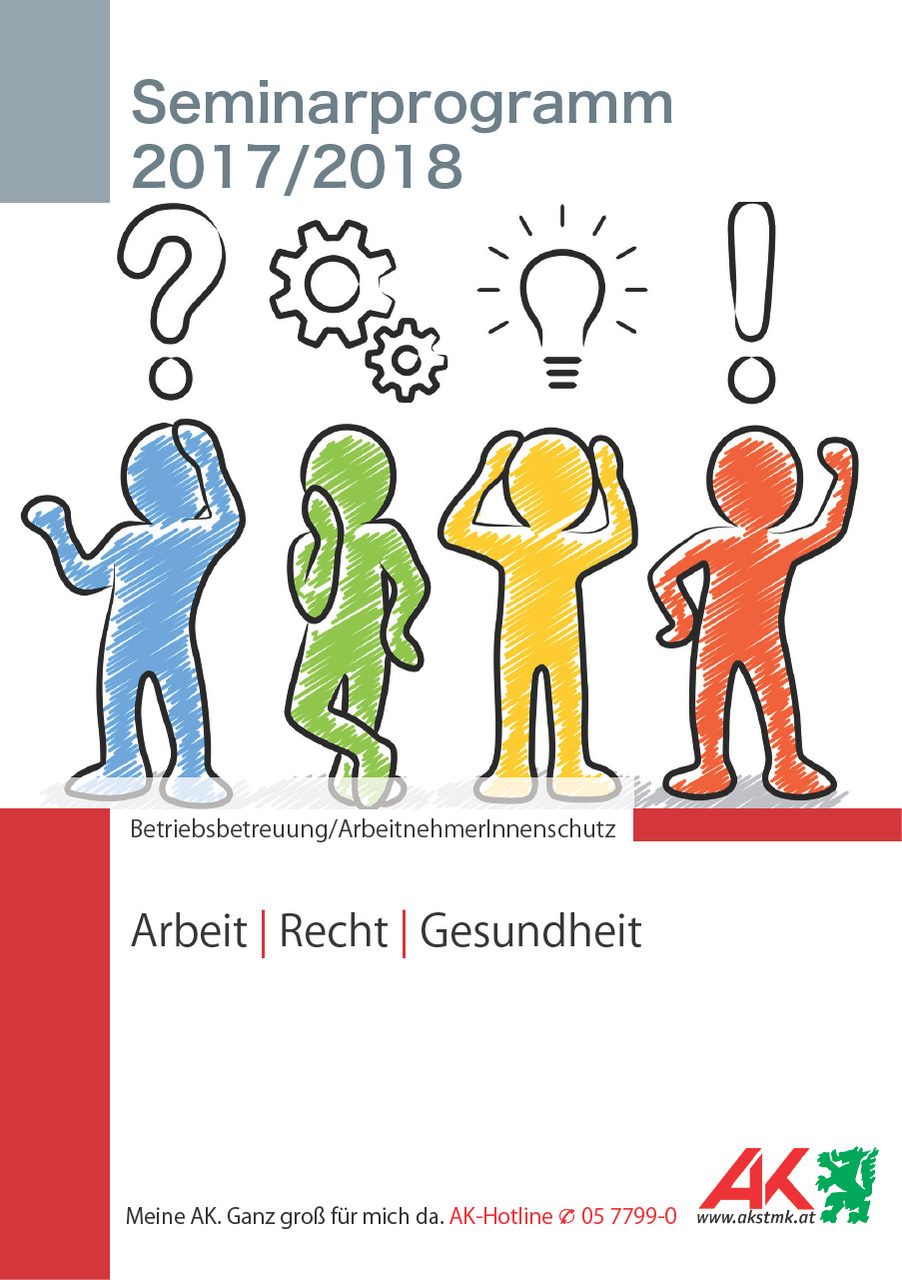 Programm "Arbeit - Recht - Gesundheit" 2017/18