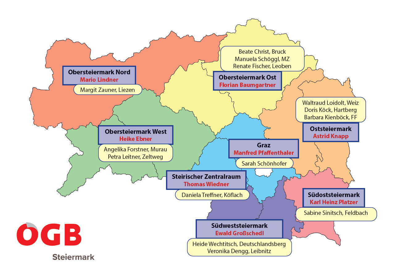 Die steirischen Regionen