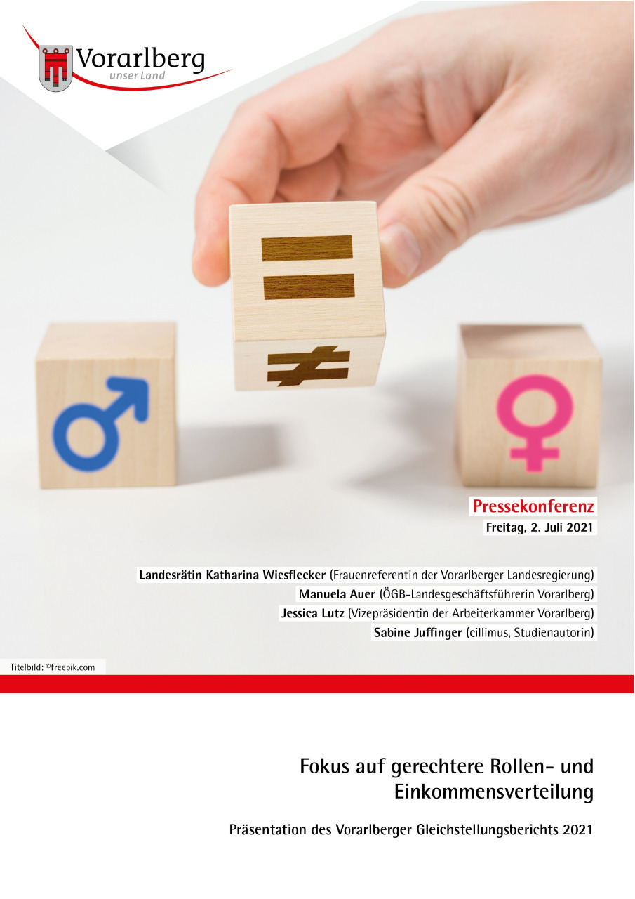 Vorarlberger Gleichstellungsbericht 2021 / Presseunterlage
