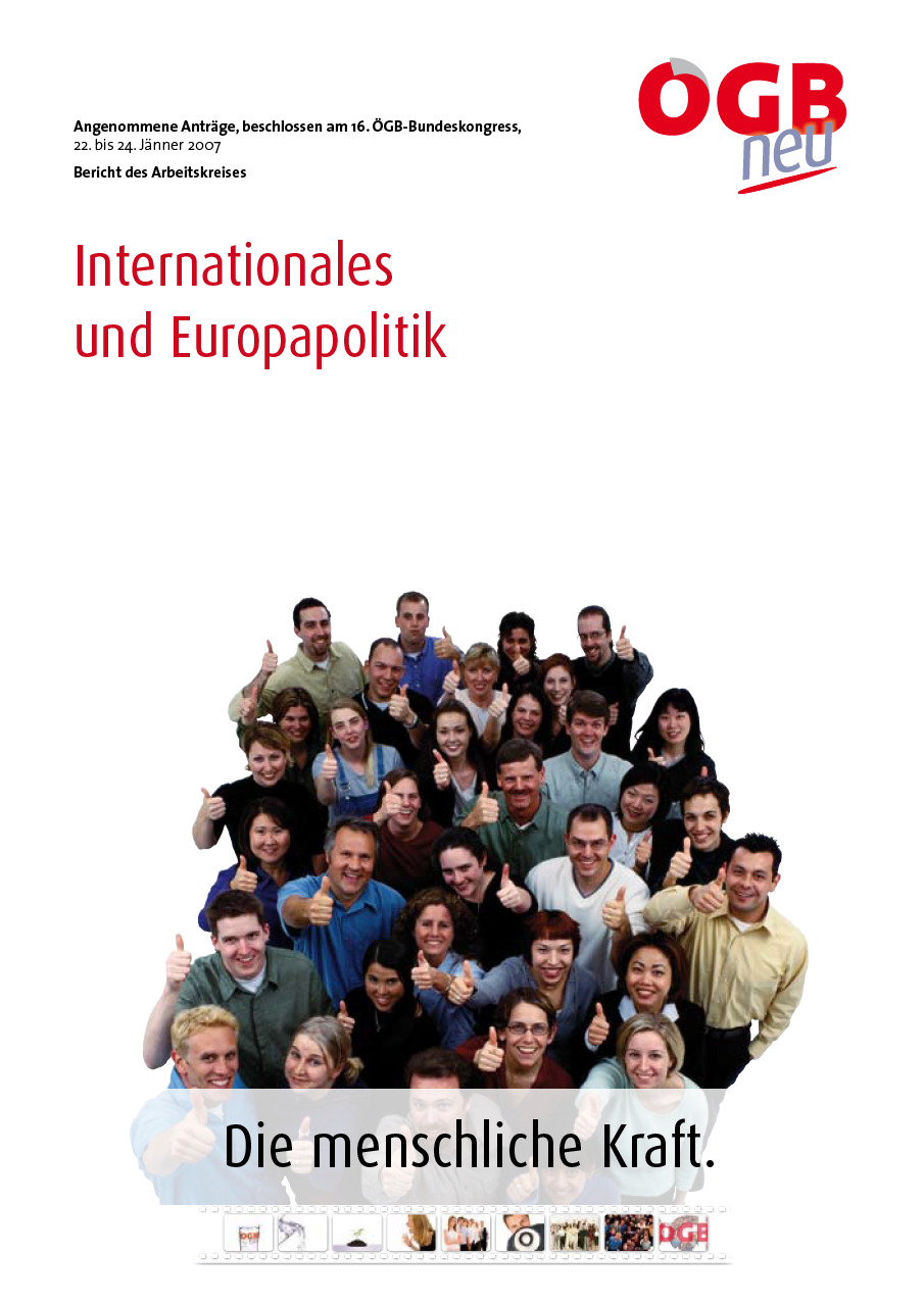 Angenommene Anträge: Internationales und Europapolitik