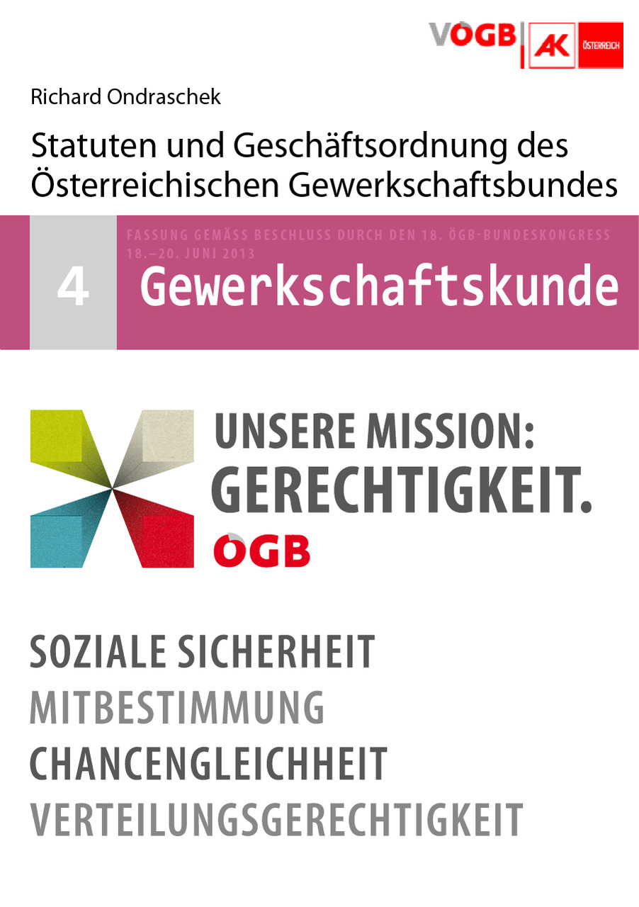 Statuten und Geschäftsordnung des ÖGB