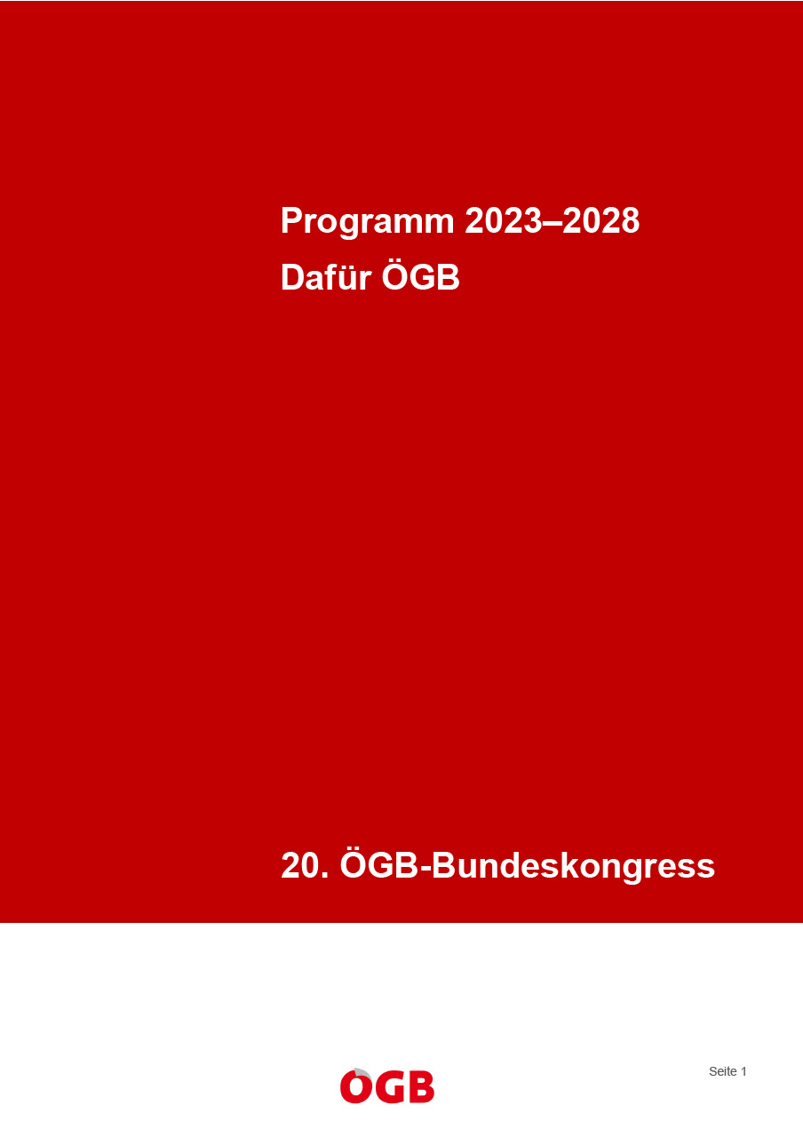 ÖGB-Programm 20. Bundeskongress 2023