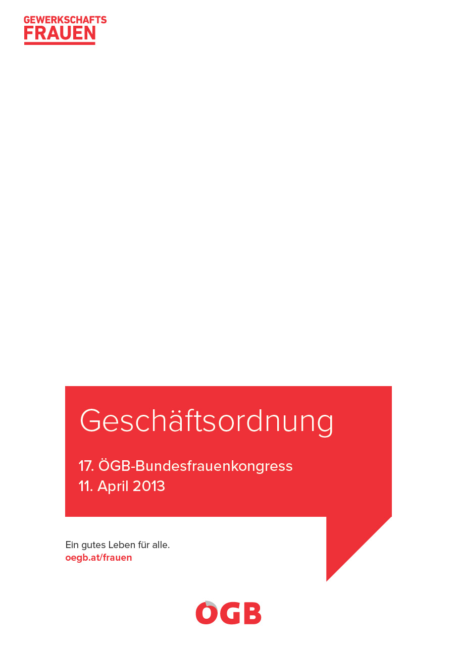 Geschäftsordnung ÖGB-Gewerkschaftsfrauen