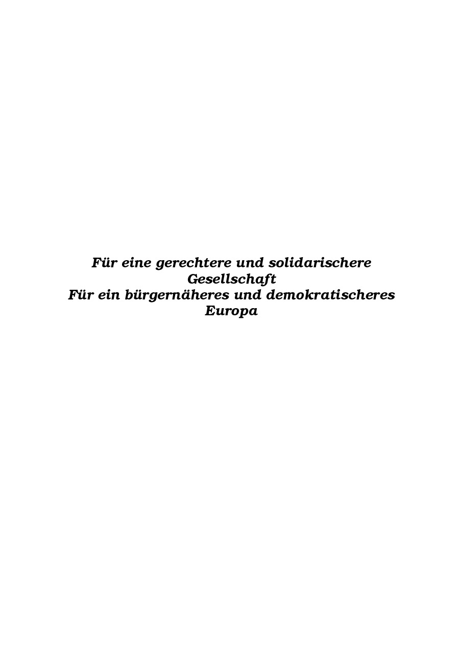 Für ein bürgernäheres und demokratischeres Europa