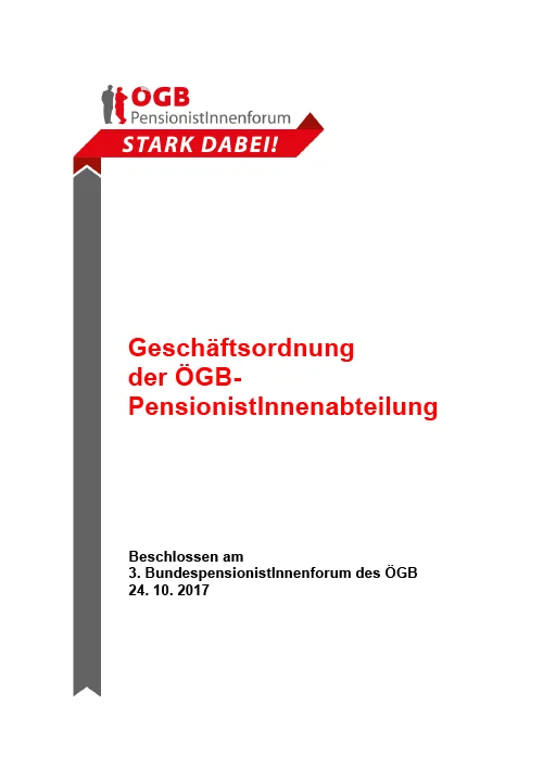 Geschäftsordnung der ÖGB PensionistInnenabteilung