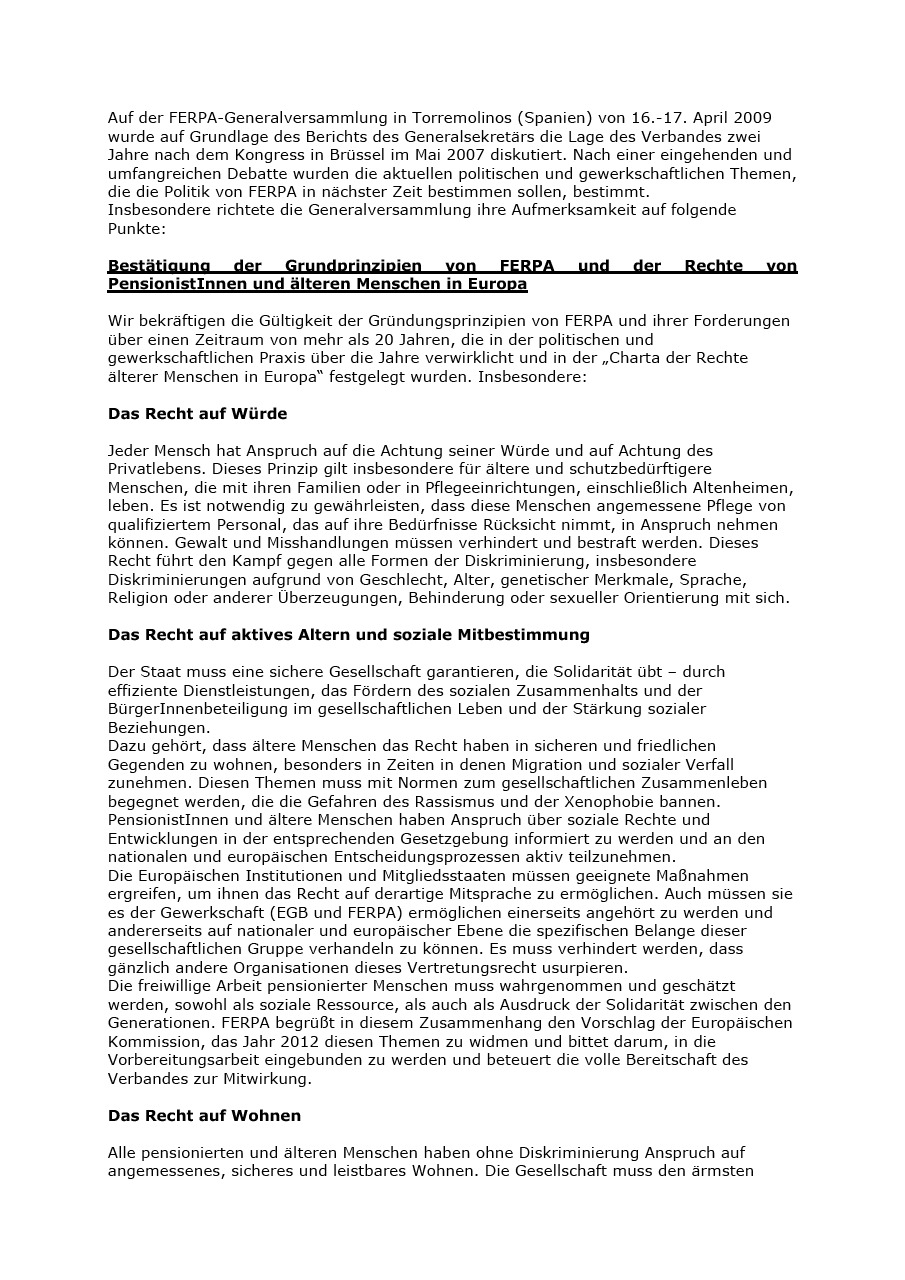 "Manifest der FERPA" von 2009