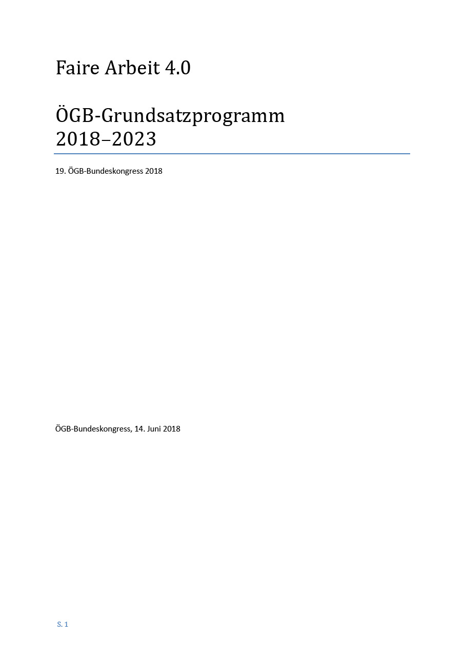 ÖGB-Grundsatzprogramm 2018-2023