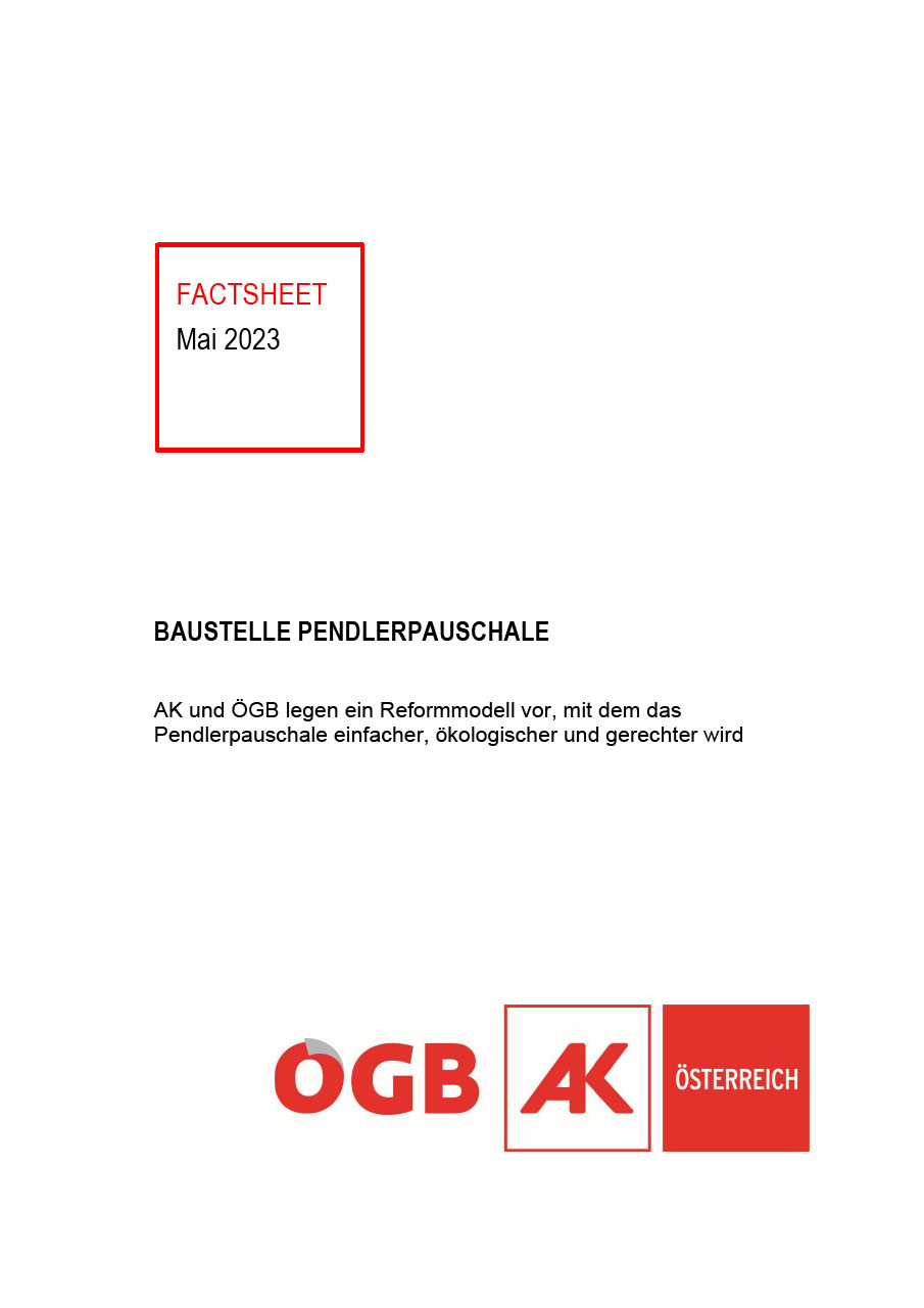  Factsheet Baustelle Pendlerpauschale 2023
