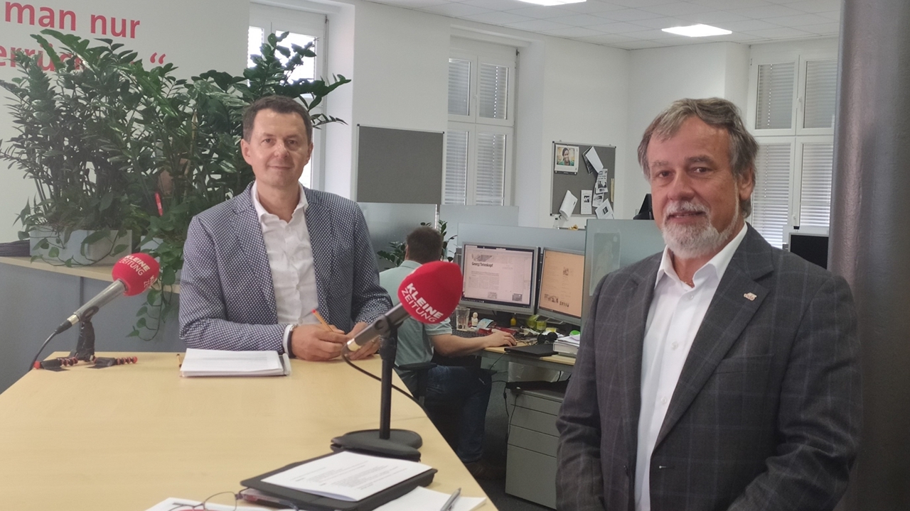 Im Gespräch mit Uwe Sommersguter beim Kleine Zeitung Live Stream