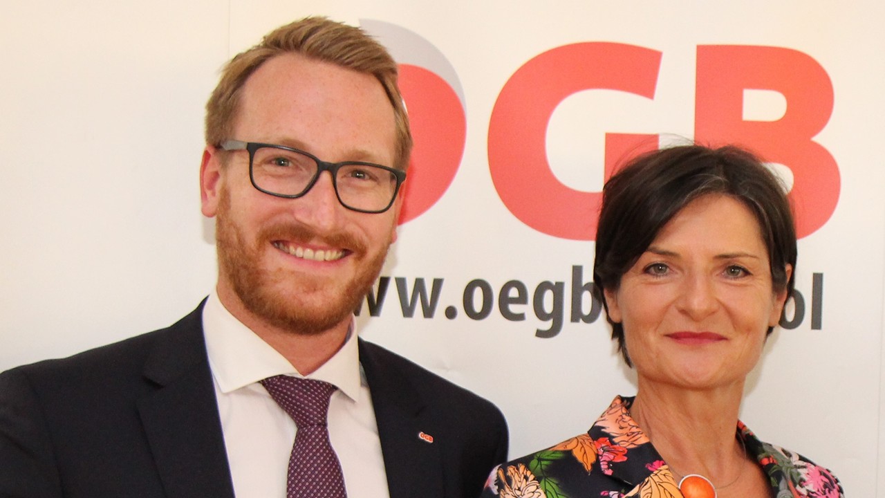 Vorsitzender und Frauenvorsitzende ÖGB-Tirol,
