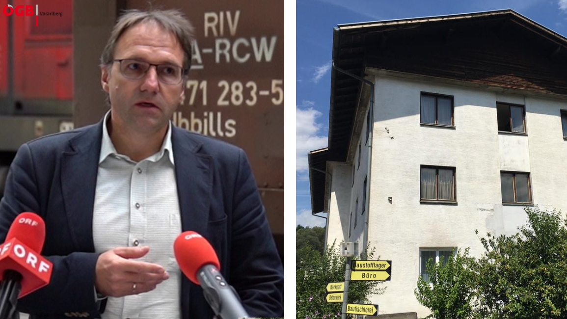 ÖGB-Landesvorsitzender Stemmer fordert Konsequenzen nach Cluster-Bildung in Arbeiterwohnheim in Frastanz.