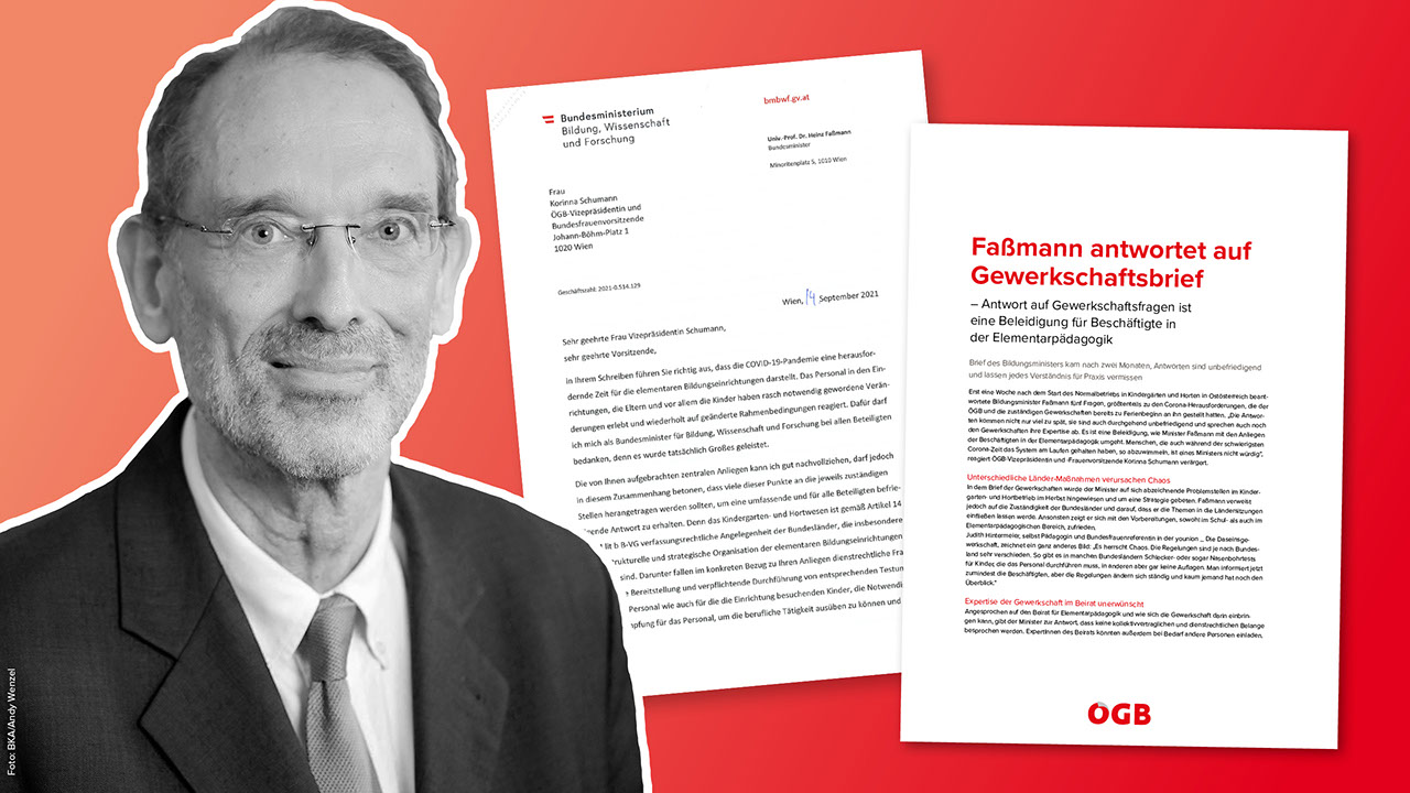 Bildungsminister Faßmann antwortet auf Brief der ElementarpädagogInnen Bildungsminister Faßmann antwortet auf Brief der ElementarpädagogInnen