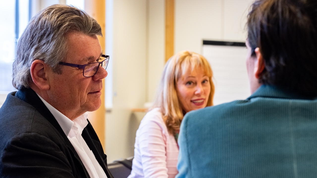ÖGB-Präsident Wolfgang Katzian und Ingrid Reischl, Leitende Sekretärin des ÖGB, bei Pamela Rendi-Wagner