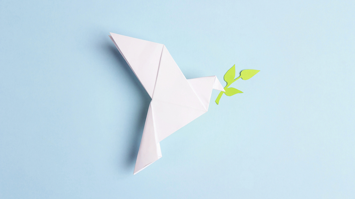 Origami Friedenstaube