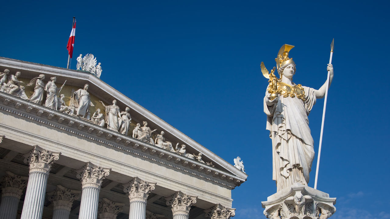Palas Athene und Parlament Palas Athene und Parlament in Wien
